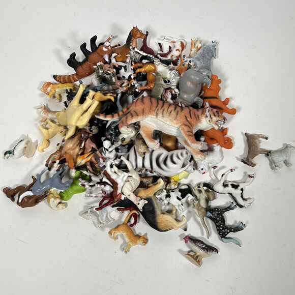 Lot of 86 Plastic Animal Minature Toys Figures Horse Dog Zebra Farm HIppo - Picture 10 of 14